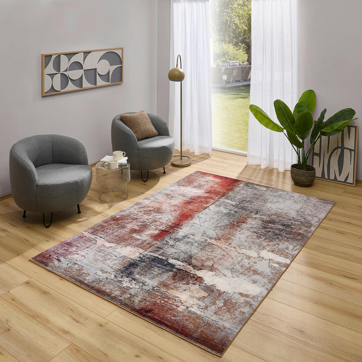 WEBTEPPICH 160/230 cm Grau, Multicolor rechteckig  - Multicolor/Grau, Design, Textil (160/230cm) - Novel