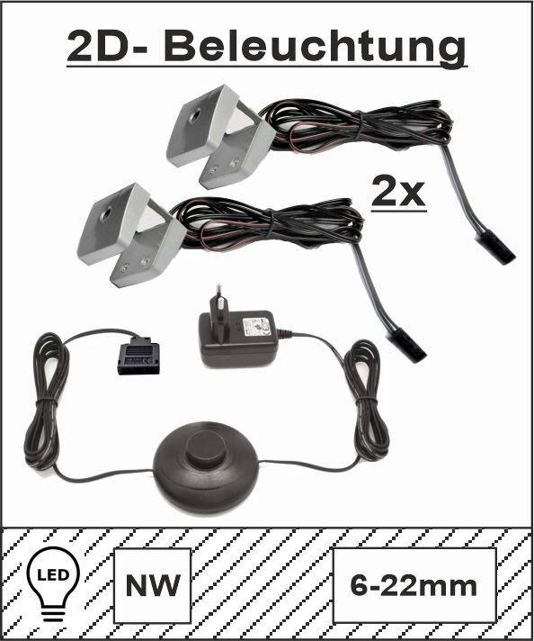Livetastic Glasbodenbeleuchtungs-Set Universal-Beleuchtung Grau