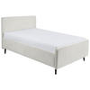 POLSTERBETT gepolstertes Kopfteil 120/200 cm  in Creme  - Creme/Schwarz, MODERN, Holz/Textil (120/200cm) - MID.YOU