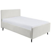 POLSTERBETT 140/200 cm  in Creme  - Creme/Schwarz, Modern, Holz/Holzwerkstoff (140/200cm) - MID.YOU