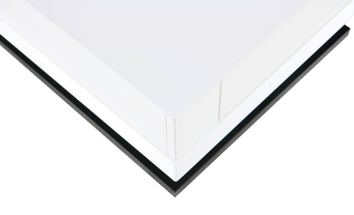 COUCHTISCH 70/70/46,5-66 cm quadratisch Schwarz, Weiß  - Schwarz/Weiß, Design, Holzwerkstoff/Metall (70/70/46,5-66cm) - Carryhome