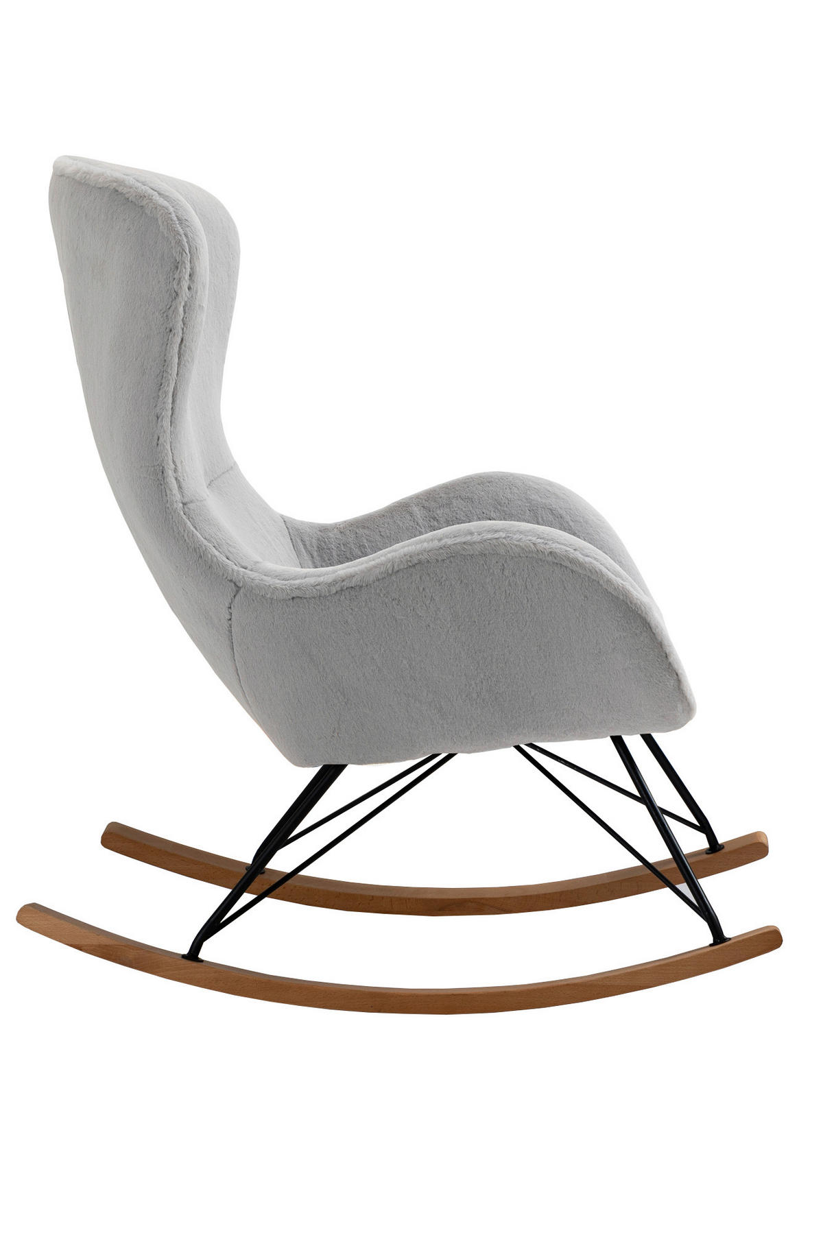 SCHAUKELSTUHL in Eichefarben, Hellgrau  - Eichefarben/Hellgrau, MODERN, Holz/Textil (70/102/94cm) - Livetastic