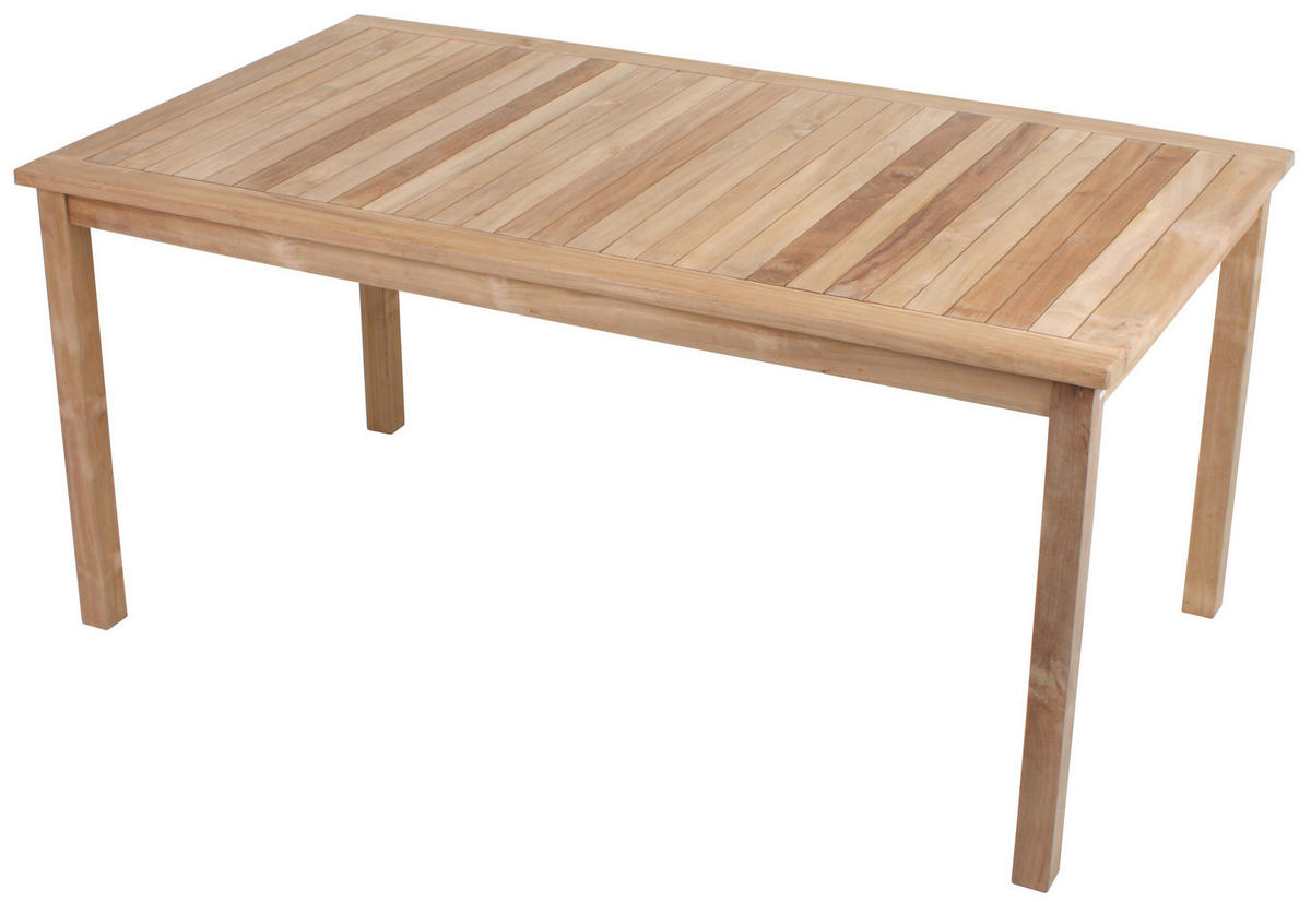 GARTENTISCH 160/90/75 cm Holz rechteckig  - Braun, Basics, Holz (160/90/75cm) - Gardenson
