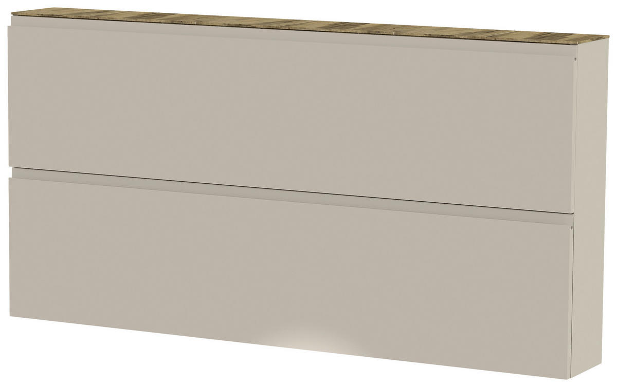 SCHUHKIPPER - Sandfarben/Eichefarben, Design, Holzwerkstoff (160/81/22cm) - Moderano