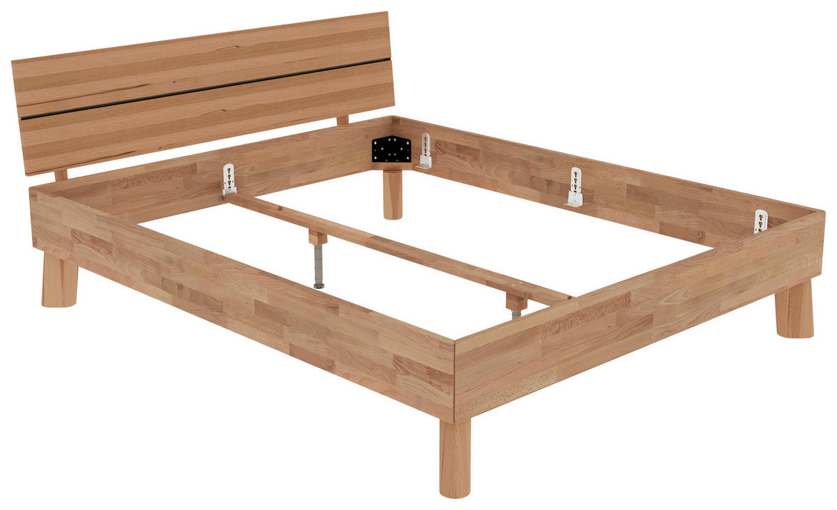 BETT - Naturfarben, MODERN, Holz (160/200cm) - MID.YOU