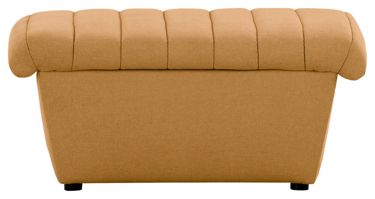 HOCKER in Textil Senfgelb  - Senfgelb/Schwarz, Design, Kunststoff/Textil (90/43/105cm) - LOOKS by W.Joop
