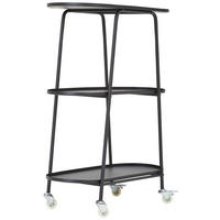 REGAL Schwarz  - Schwarz, Trend, Kunststoff/Metall (70/91,5/34cm) - Xora