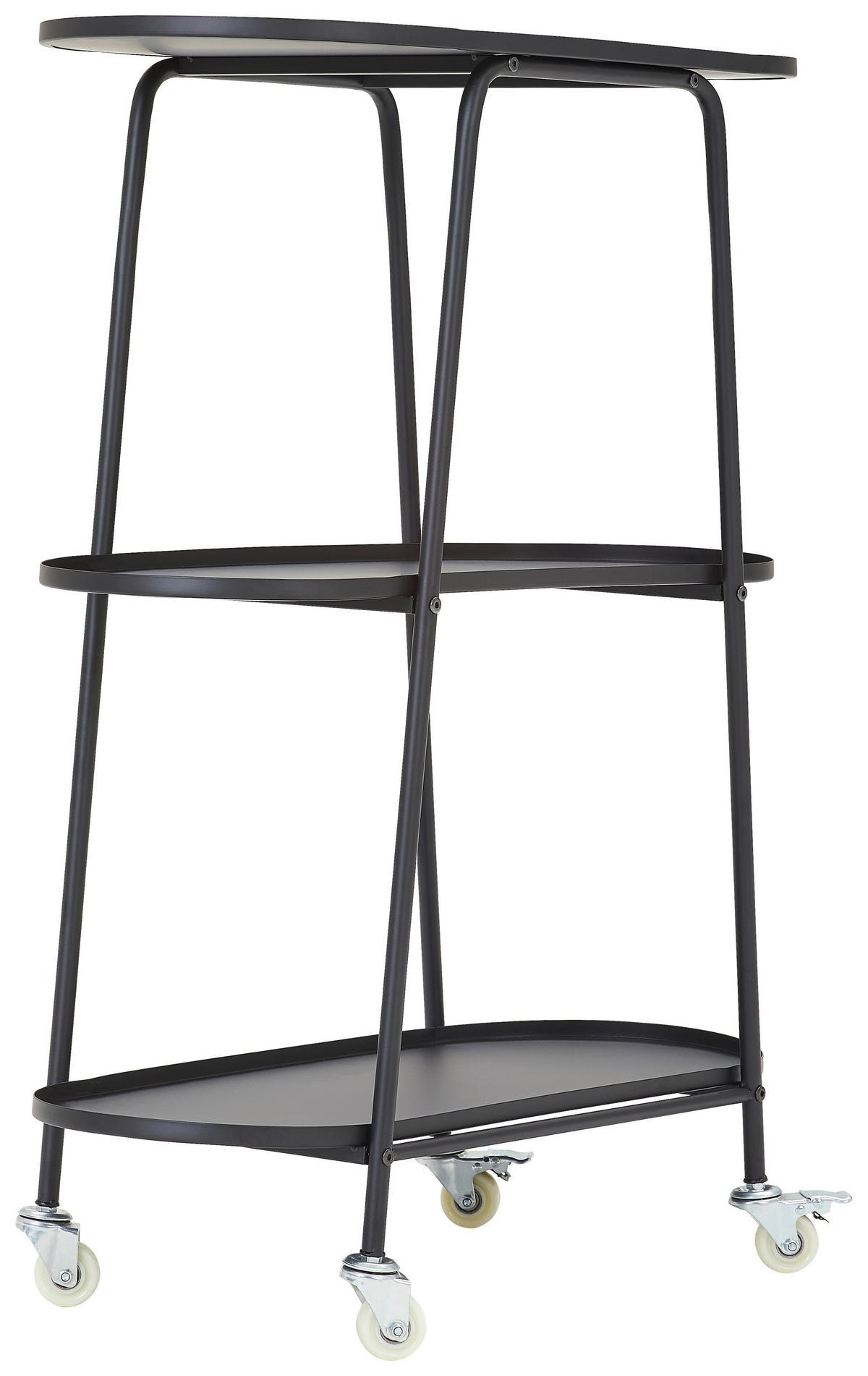 REGAL Schwarz  - Schwarz, Trend, Kunststoff/Metall (70/91,5/34cm) - Xora