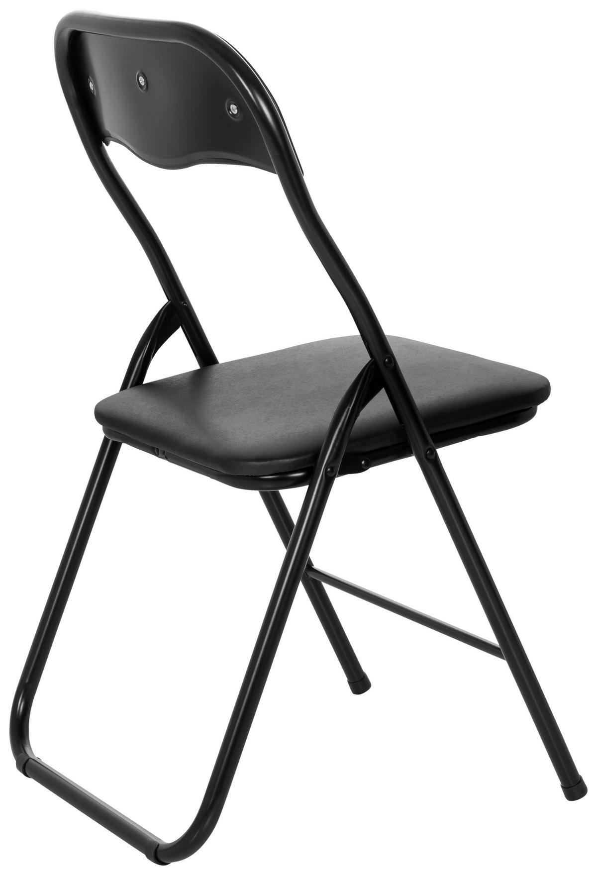 SKLÁDACÍ ŽIDLE, černá - černá, Moderní, kov (44/81/48cm) - MID.YOU
