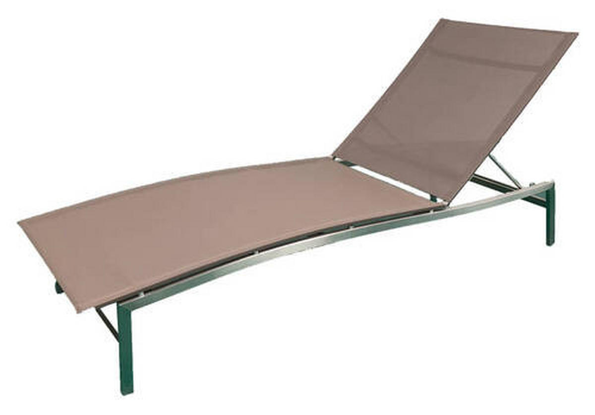 GARTENLIEGE 210/65/31-70 cm  - Taupe, Konventionell, Textil/Metall (210/65/31-70cm) - Zebra 