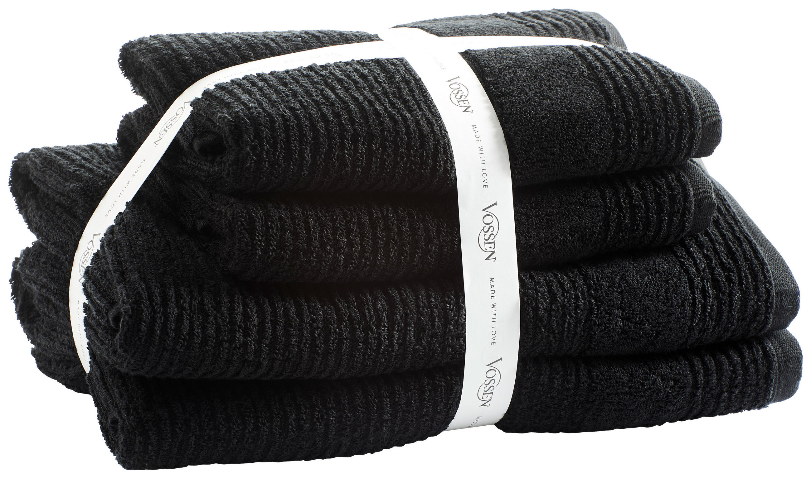 FROTTIERSET Tomorrow Bundle Schwarz 4-teilig  - Schwarz, LIFESTYLE, Textil - Vossen