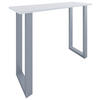 BARTISCH in Metall, Holzwerkstoff 140/102/50 cm   - Silberfarben/Weiß, KONVENTIONELL, Holzwerkstoff/Metall (140/102/50cm)