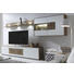 WOHNWAND Kerneiche vollmassiv Eichefarben, Weiß - Eichefarben/Silberfarben, Design, Glas/Holz (316/180/49cm) - Valnatura WOHNWAND Kerneiche vollmassiv Eichefarben, Weiß - Eichefarben/Silberfarben, Design, Glas/Holz (316/180/49cm) - Valnatura