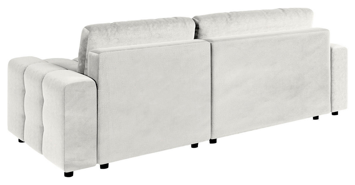 ECKSOFA in Mikrofaser Grau  - Schwarz/Grau, Design, Kunststoff/Textil (233/142cm) - Livetastic