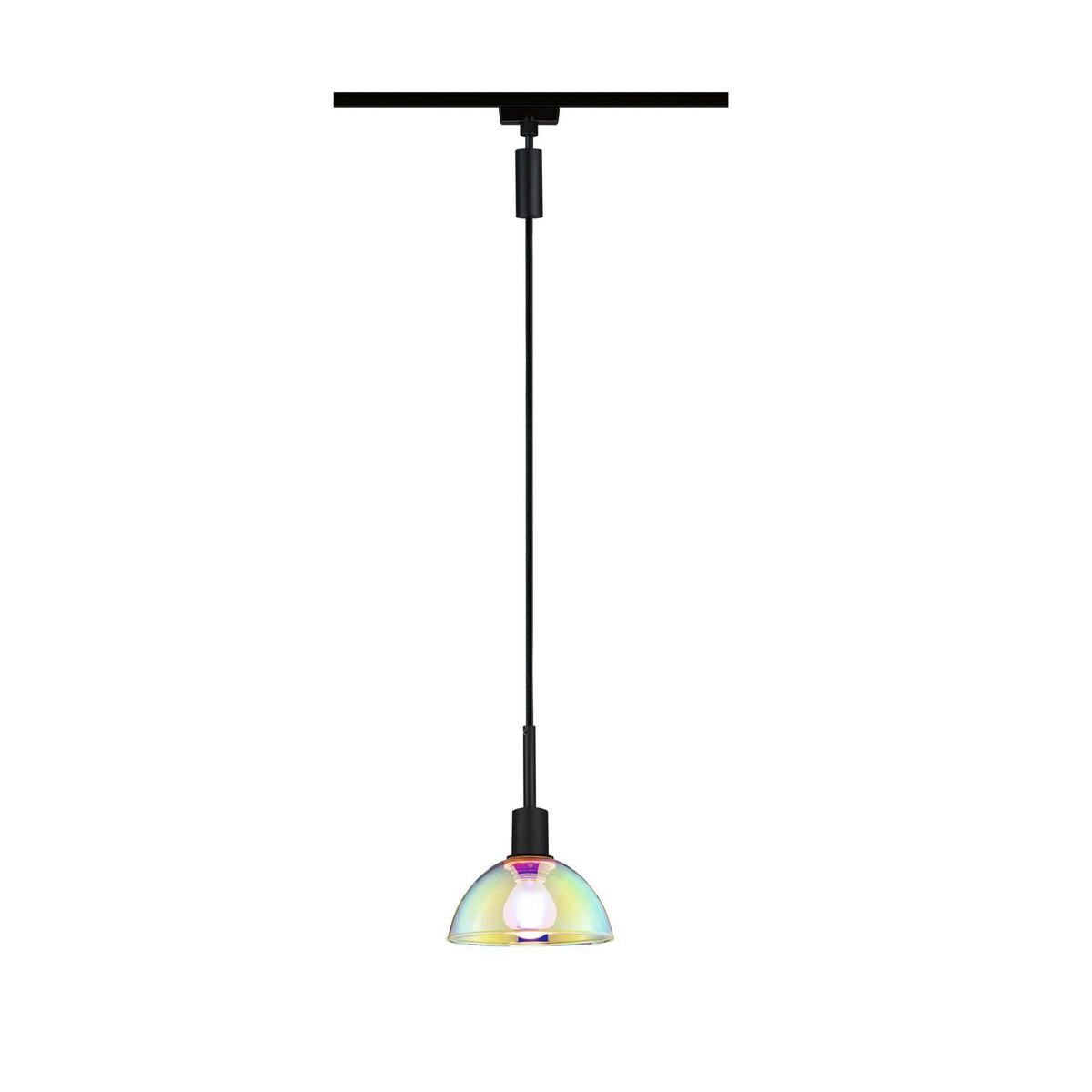 SCHIENENSYSTEM-HÄNGELEUCHTE  14/140 cm    - Multicolor, Design, Glas/Metall (14/140cm) - Paulmann