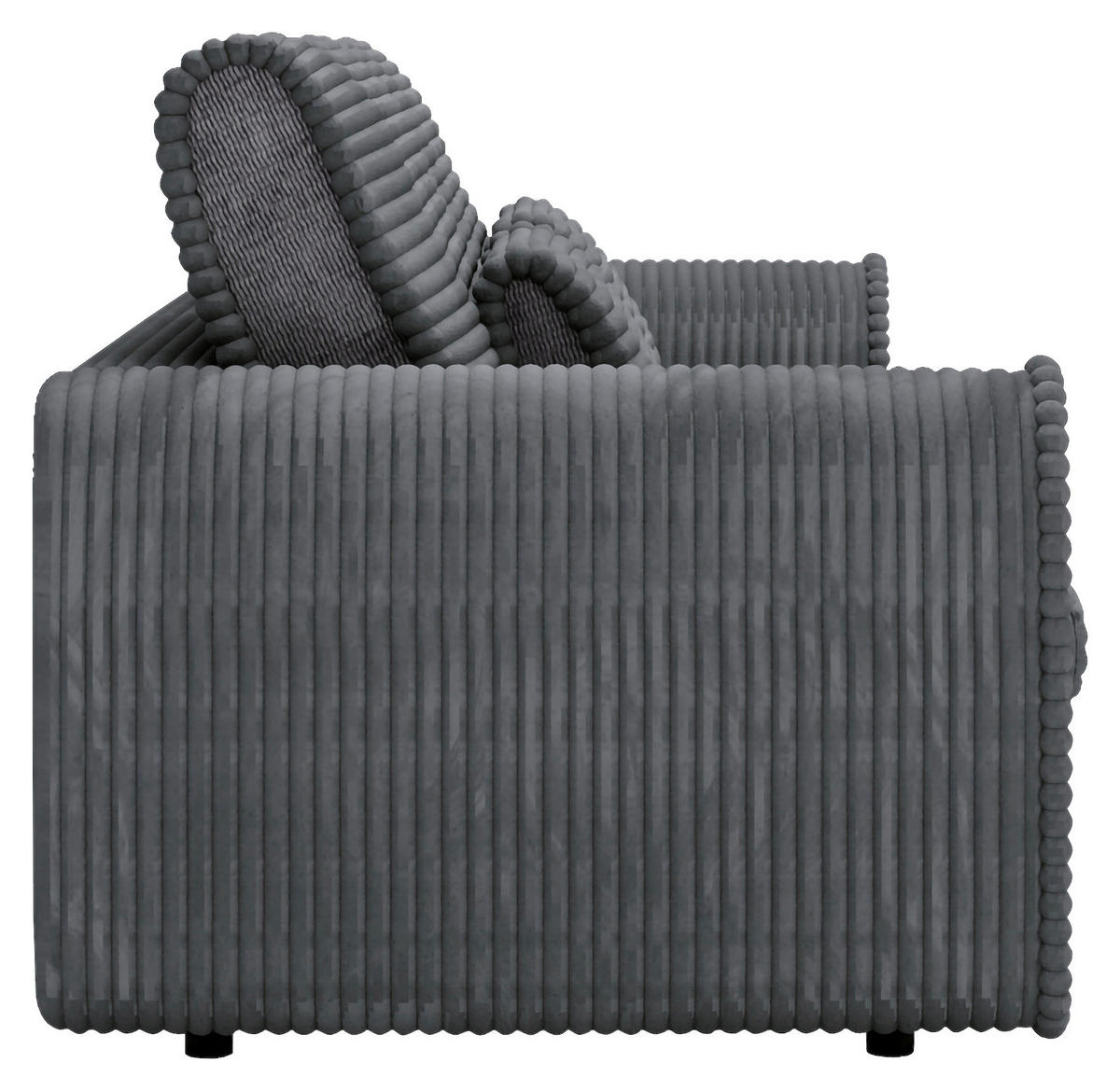 SCHLAFSOFA in Cord, Feincord Dunkelgrau  - Dunkelgrau/Schwarz, Konventionell, Kunststoff/Textil (240/83/116cm) - Carryhome