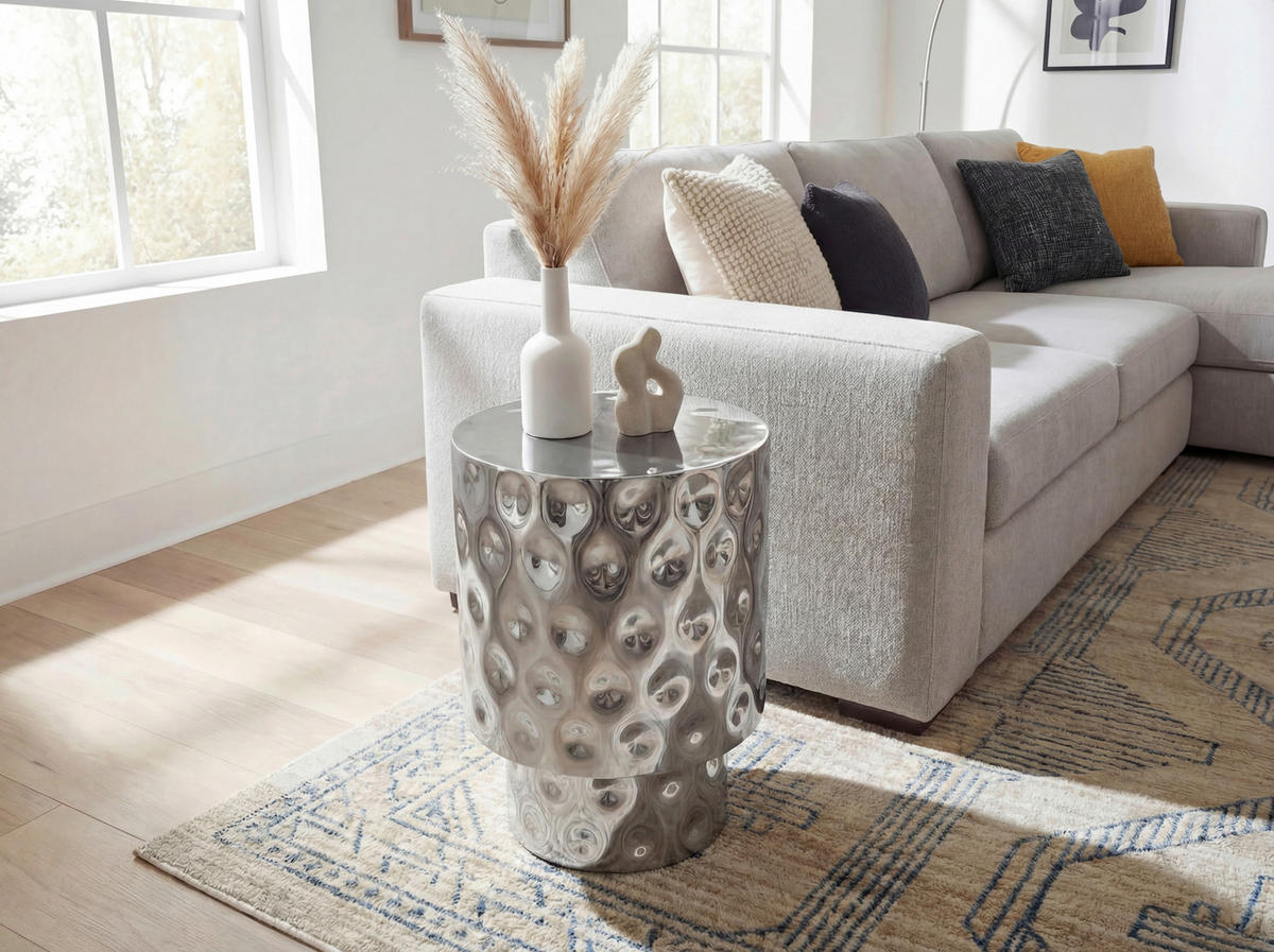MIZICA, srebrne barve  - srebrne barve, Design, kovina (36/36/50cm) - Livetastic