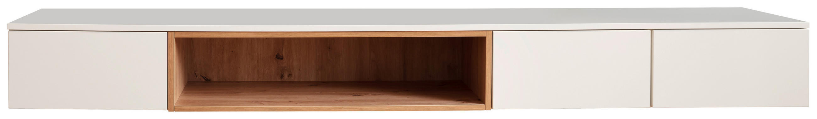 LOWBOARD  in 250/25/45 cm  - Weiss/Eiche Artisan, Design, Holzwerkstoff (250/25/45cm) - Moderano
