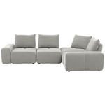 ECKSOFA in Velours Greige  326/236 cm  - Greige/Schwarz, Design, Kunststoff/Textil (326/236cm) - Xora