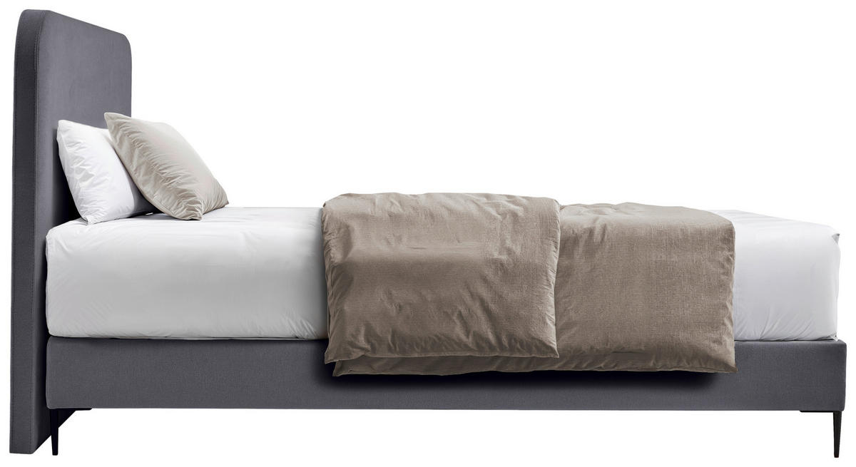 BOXSPRINGOVÁ POSTEĽ, 180/200 cm, sivá - čierna/sivá, Modern, kov/kompozitné drevo (180/200cm) - MID.YOU