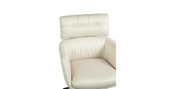 ARMLEHNSTUHL  Stoffauswahl, Sitzfläche 360° drehbar, automatische Rückholfunktion Webstoff  Schwarz, Beige  - Beige/Schwarz, Design, Textil/Metall (62/92/66cm) - Dieter Knoll