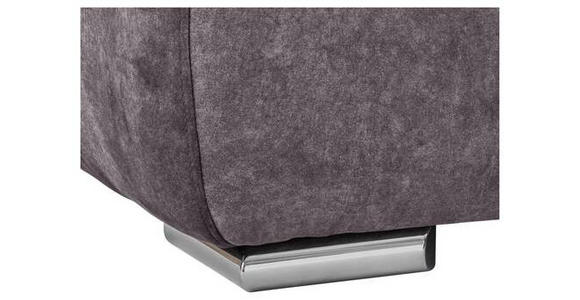 ECKSOFA in Velours Dunkelgrau  - Chromfarben/Dunkelgrau, KONVENTIONELL, Kunststoff/Textil (247/247cm) - Carryhome