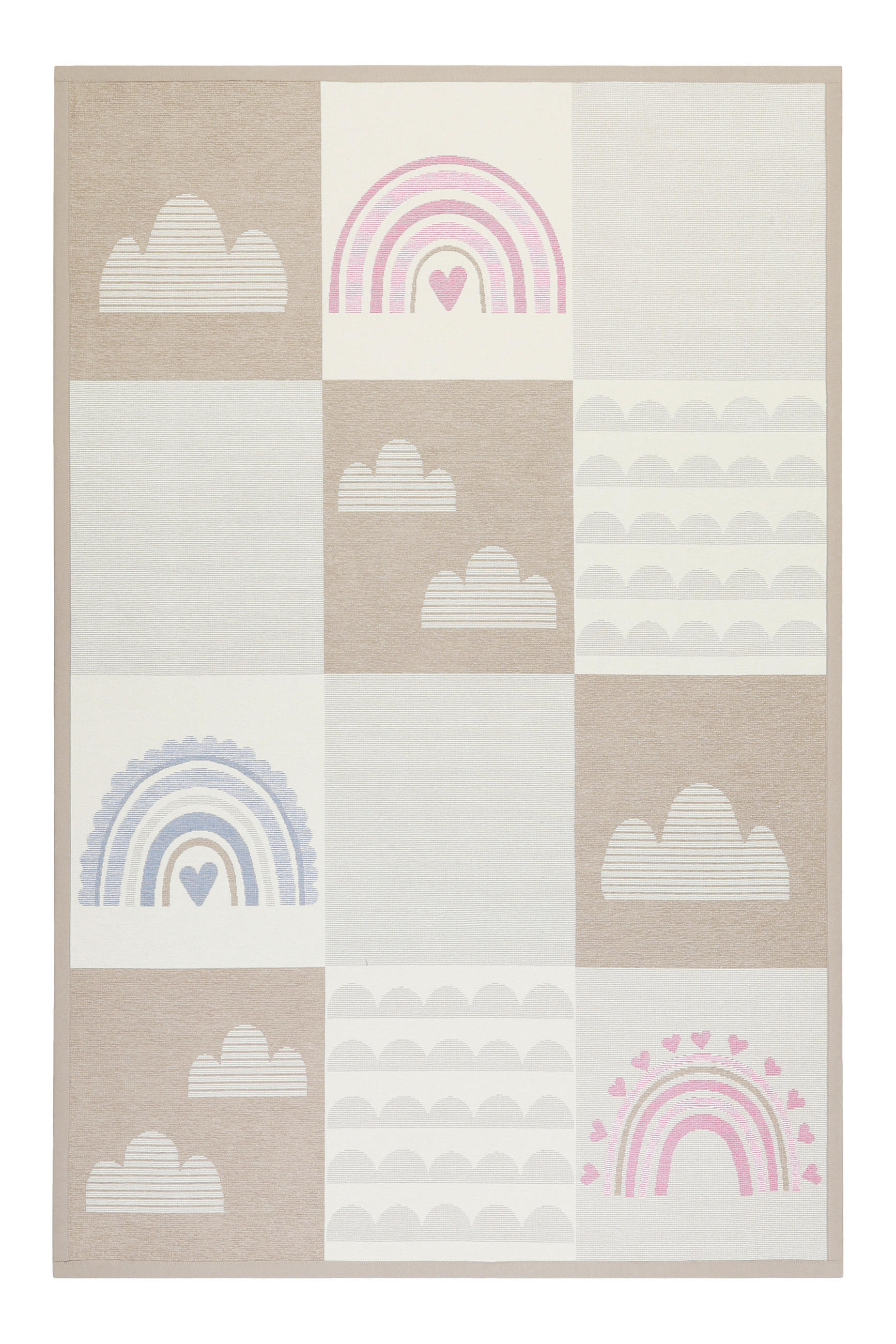 KINDERTEPPICH 70/140 cm Lovely Rainbow Regenbogen  - Beige, Trend, Textil (70/140cm) - Esprit