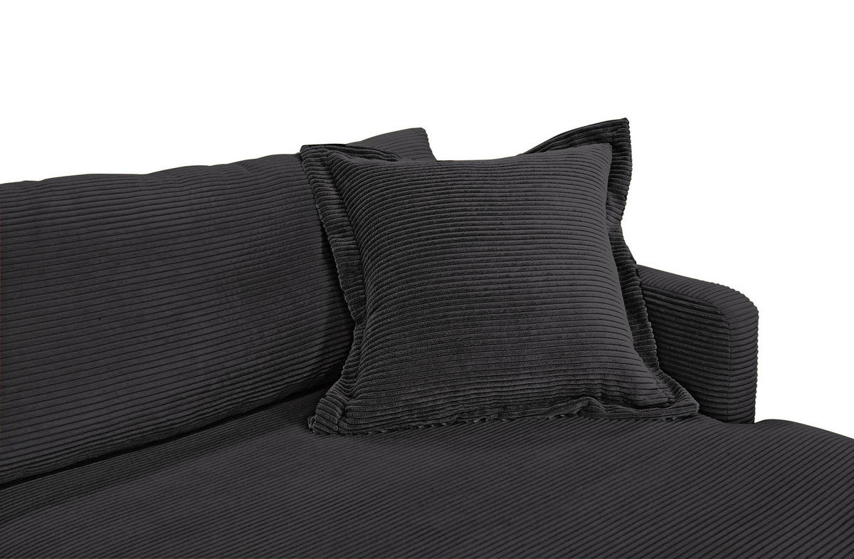 KUTNA GARNITURA tekstil  crna   - crna, Design, tekstil/metal (268/193cm) - P & B