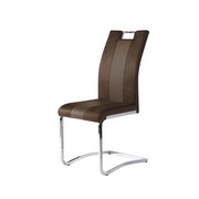 SCHWINGSTUHL Lederlook, Mikrofaser Chromfarben, Hellbraun - Chromfarben/Hellbraun, Design, Textil/Metall (42,50/99,50/56cm) - Carryhome
