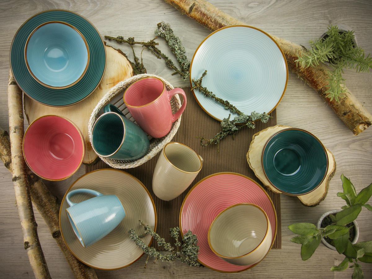 Frühstücksset 12-tlg. Multicolor 12-teilig  - Multicolor, Keramik - Creatable
