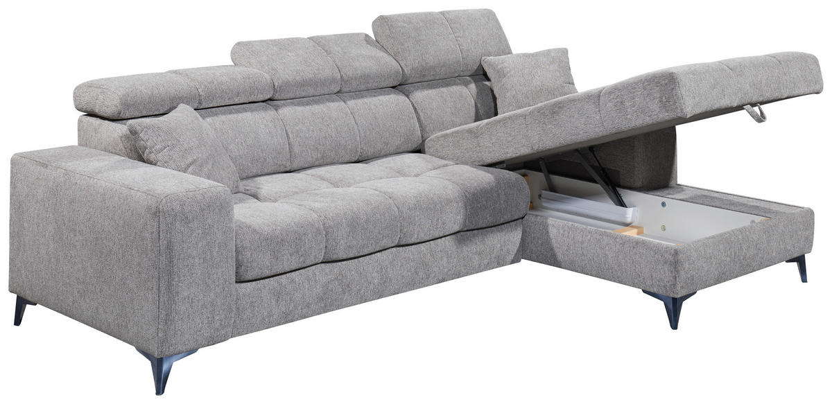 KUTNA GARNITURA tekstil  taupe   - crna/taupe, Konvencionalno, tekstil/plastika (268/172cm) - MID.YOU
