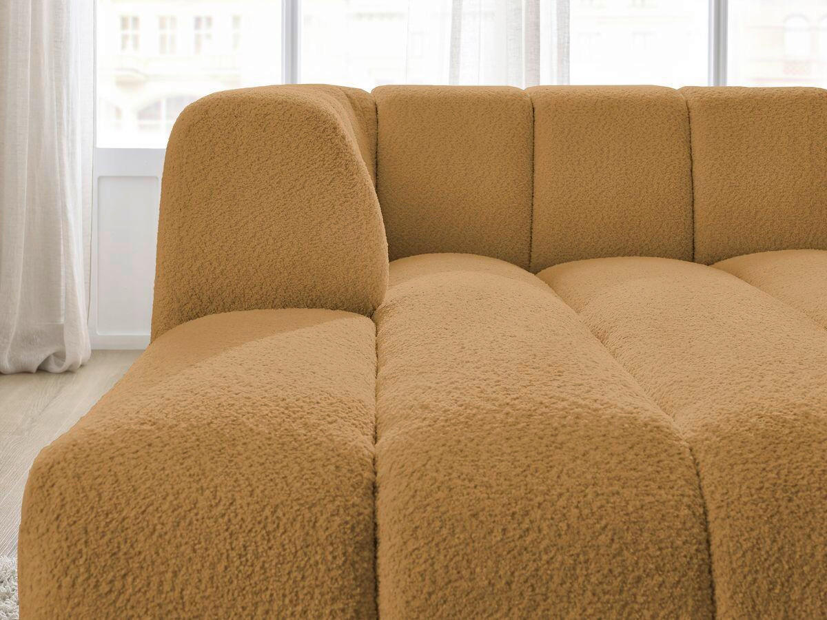 SOFAELEMENT ANNECY Bouclé Gelb  - Gelb/Schwarz, MODERN, Kunststoff/Textil (120/72/170cm)