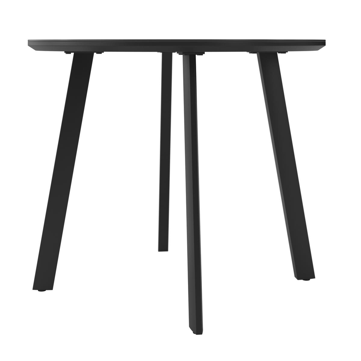 GARTENTISCH 90/90/75 cm Metall, Glas, Keramik rund  - Anthrazit, Design, Glas/Keramik (90/90/75cm) - Ambia Garden