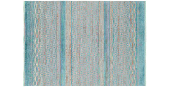 WEBTEPPICH 65/130 cm Tinto Maestro Grau, Türkis  - Türkis/Grau, Design, Textil (65/130cm) - Dieter Knoll