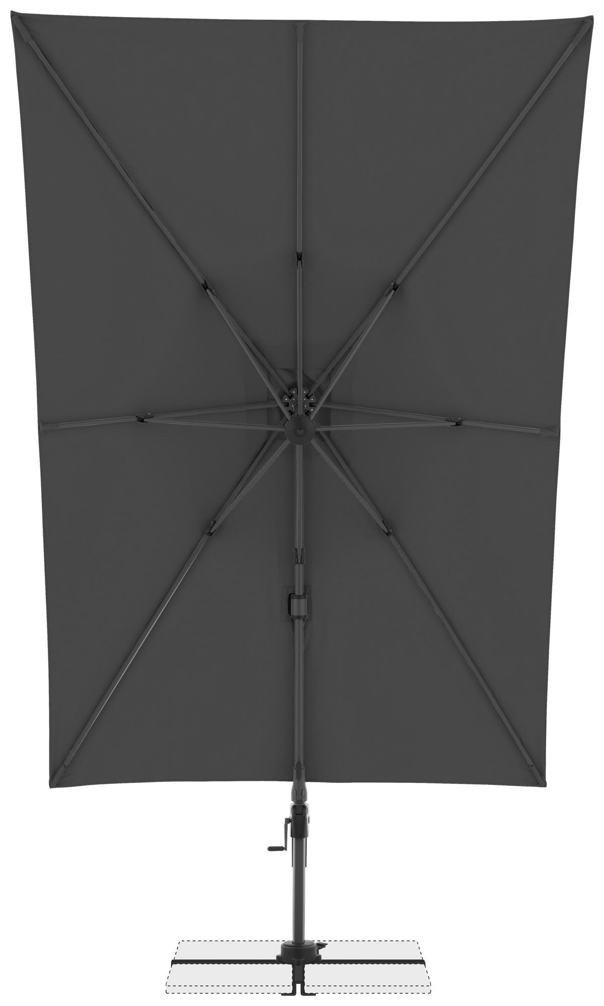 AMPELSCHIRM Anthrazit  - Anthrazit/Schwarz, Basics, Textil/Metall (310/210cm) - Doppler