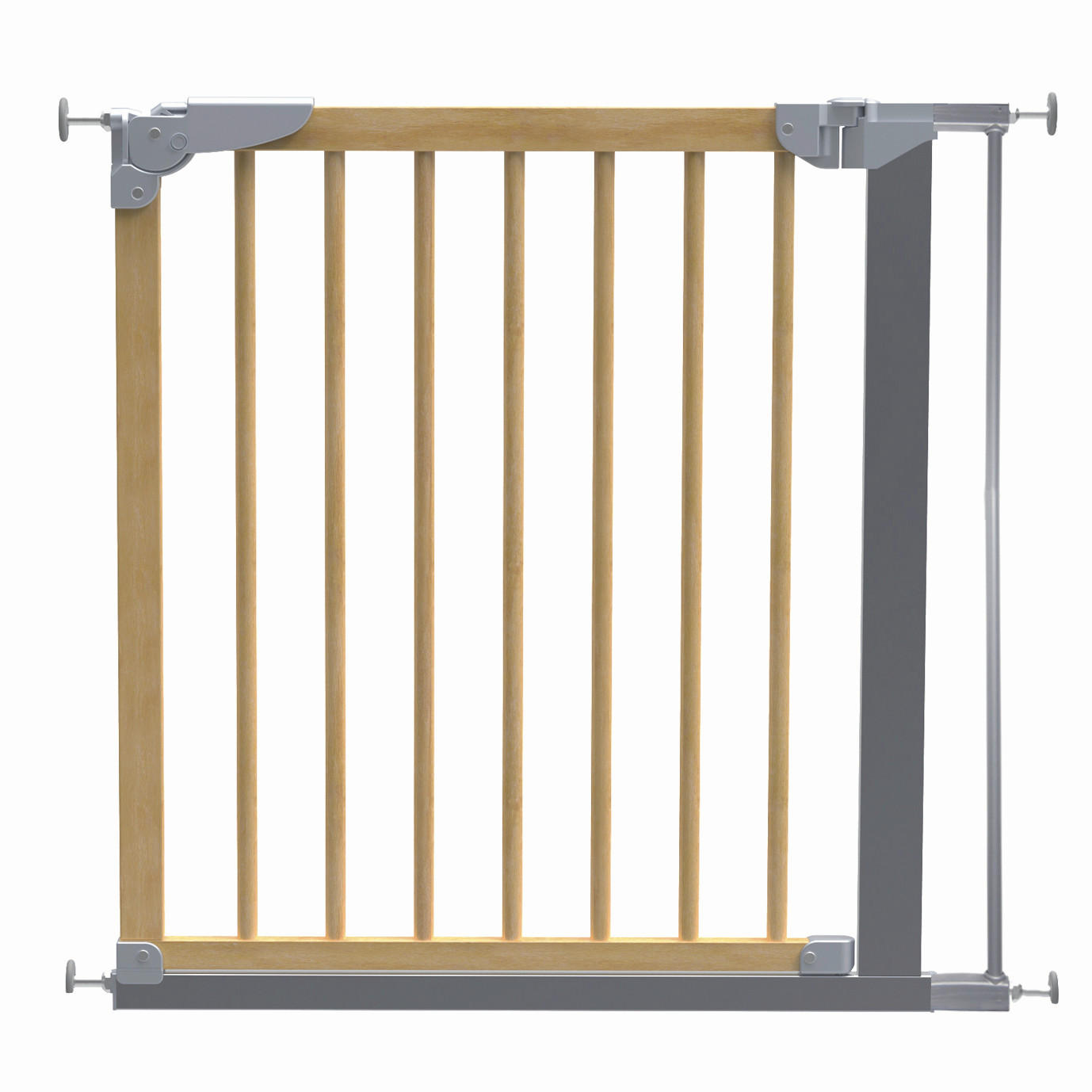 TÜRSCHUTZGITTER 82,60/71 cm  - Silberfarben/Naturfarben, Basics, Holz/Metall (82,60/71cm) - Baby Dan