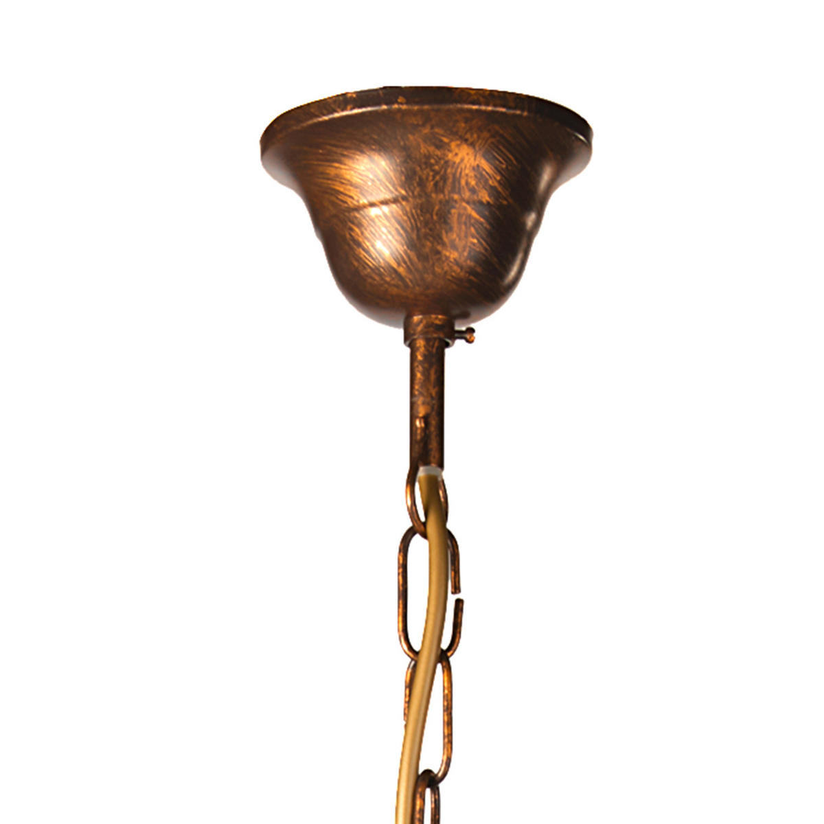 KRONLEUCHTER 75/75/100 cm   - Bronzefarben, KONVENTIONELL, Glas/Metall (75/75/100cm)
