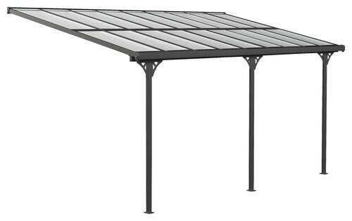 TERRASSENÜBERDACHUNG - Schwarz, Basics, Metall (556/225/300cm) - Ambia Garden