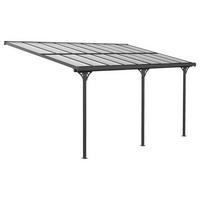 TERRASSENÜBERDACHUNG - Schwarz, Basics, Metall (556/225/300cm) - Ambia Garden