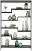REGAL Schwarz  - Schwarz, Design, Holz/Metall (120/190/30cm) - Lomoco