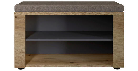 GARDEROBE  in 245/192/38 cm  - Eichefarben/Graphitfarben, KONVENTIONELL, Glas/Holzwerkstoff (245/192/38cm) - Xora