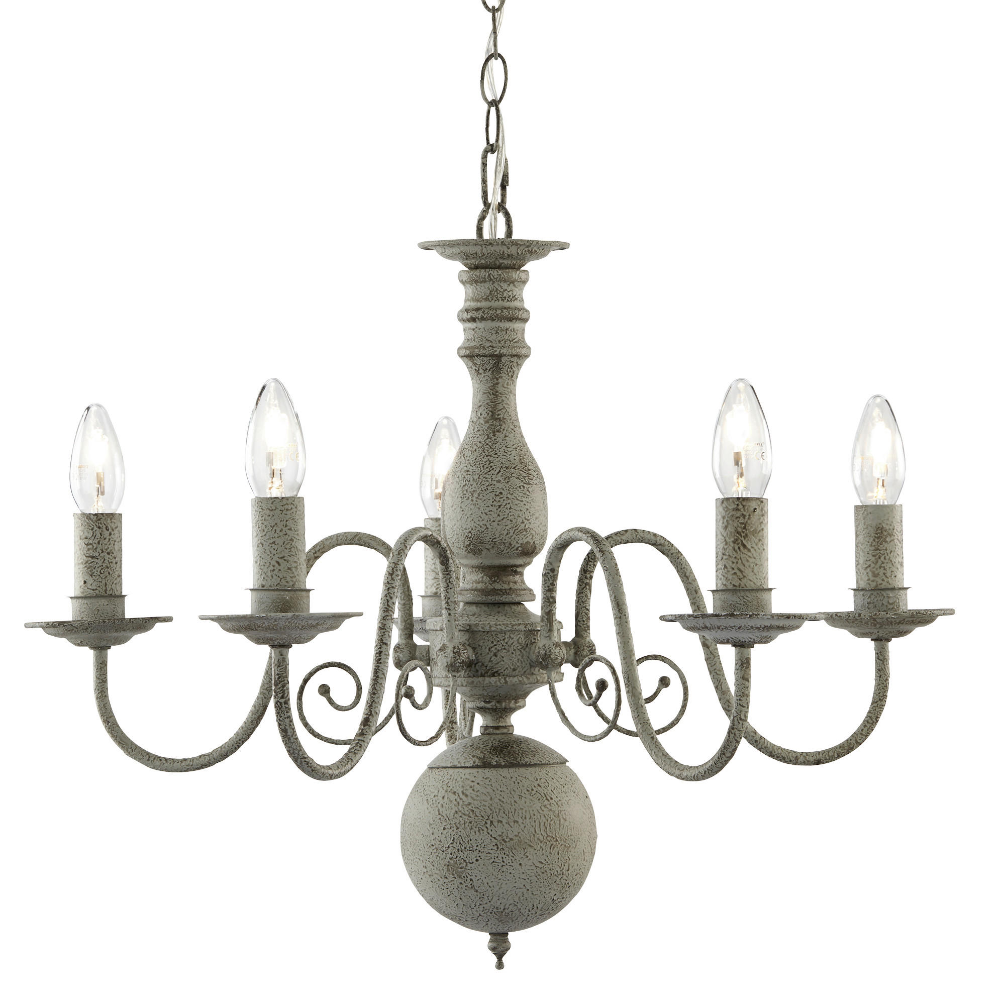Searchlight Hängeleuchte Greythorne Grau 47 cm