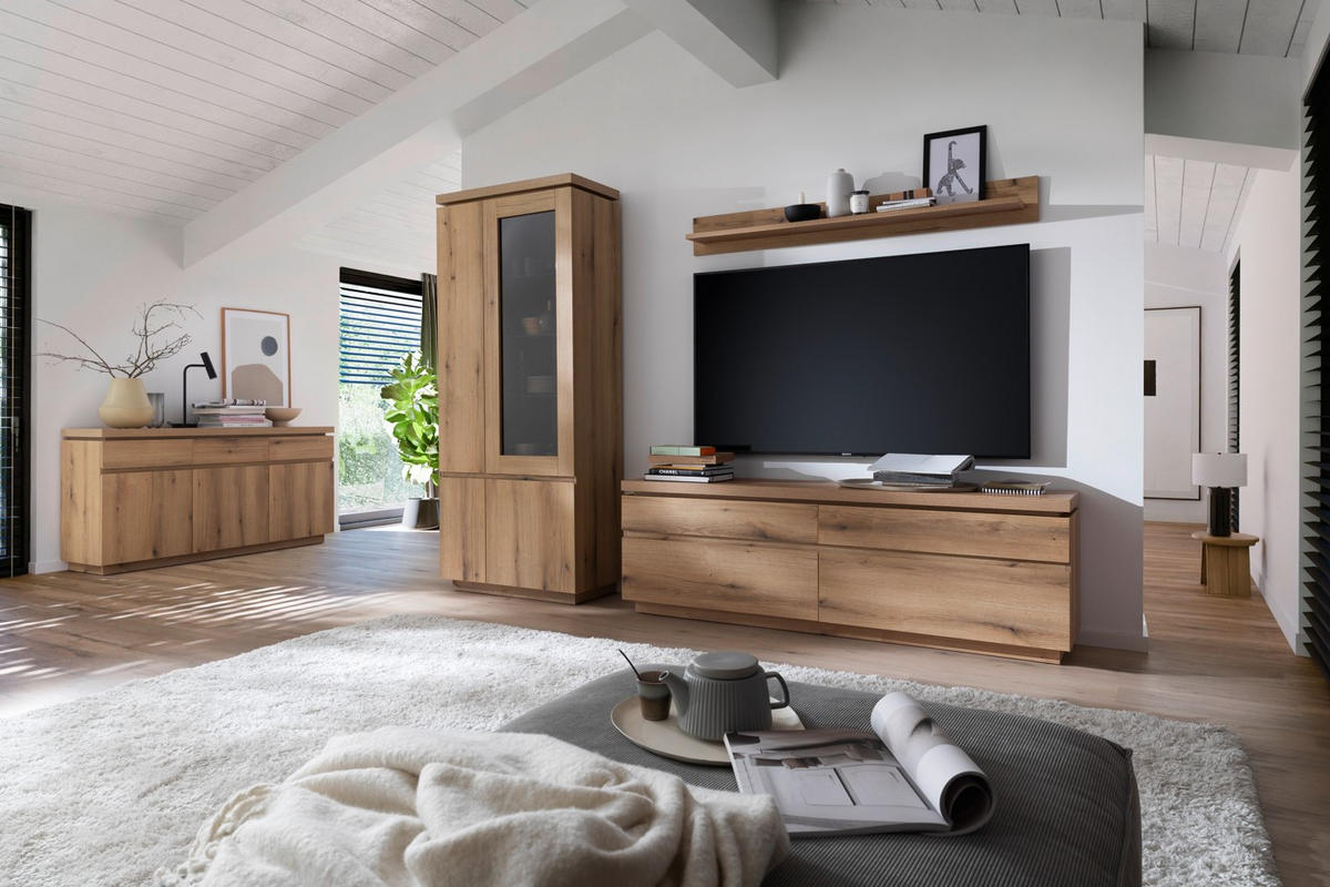 SIDEBOARD  180/81/40 cm 2 Schublade(n)  - Eichefarben, Design, Holzwerkstoff (180/81/40cm) - Livetastic