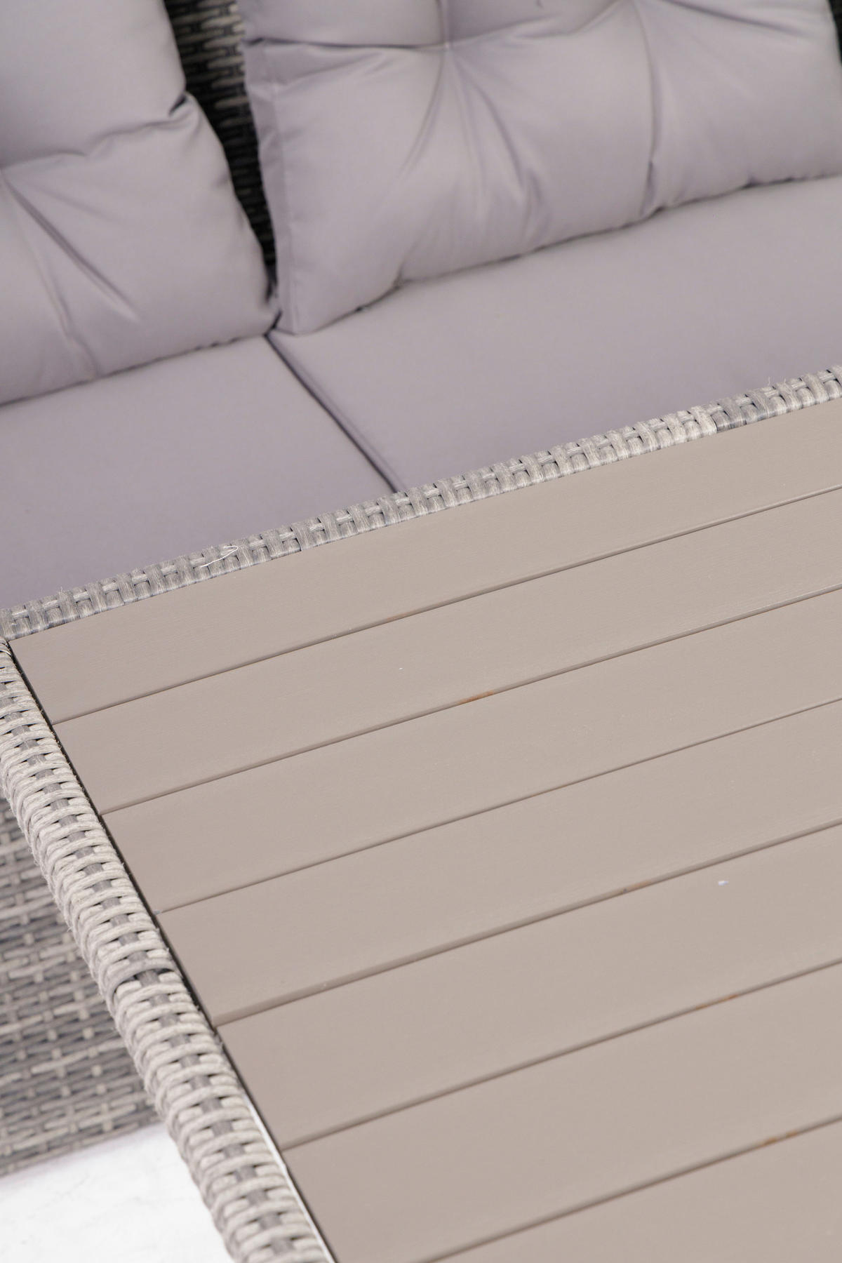 LOUNGEGARNITUR Stahl  - Dunkelgrau/Grau, MODERN, Kunststoff/Textil (120/70/66cm) - Ambia Garden