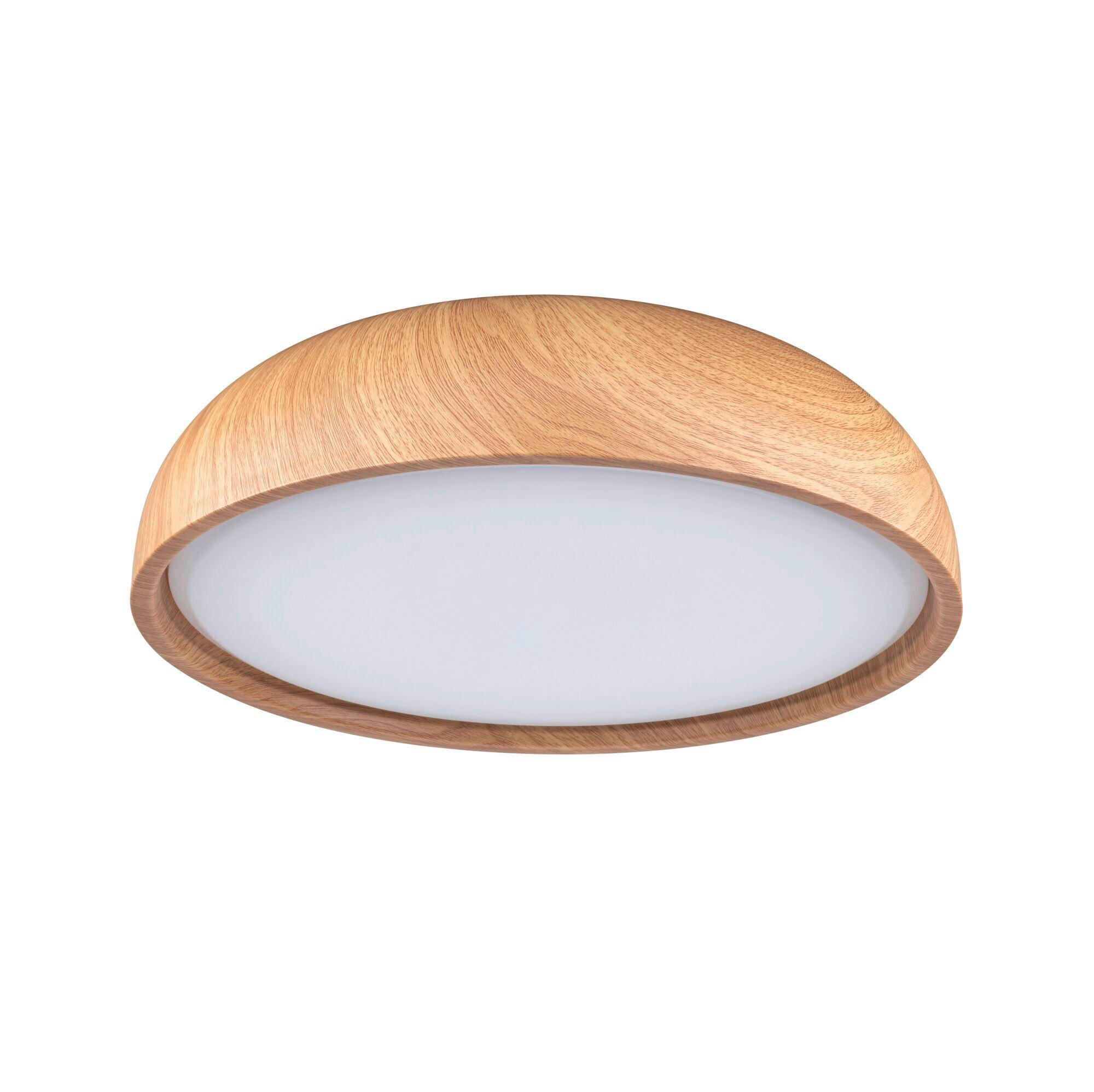 LED-DECKENLEUCHTE Oka 36/10,5 cm   - Ahornfarben, Basics, Kunststoff (36/10,5cm) - Paulmann