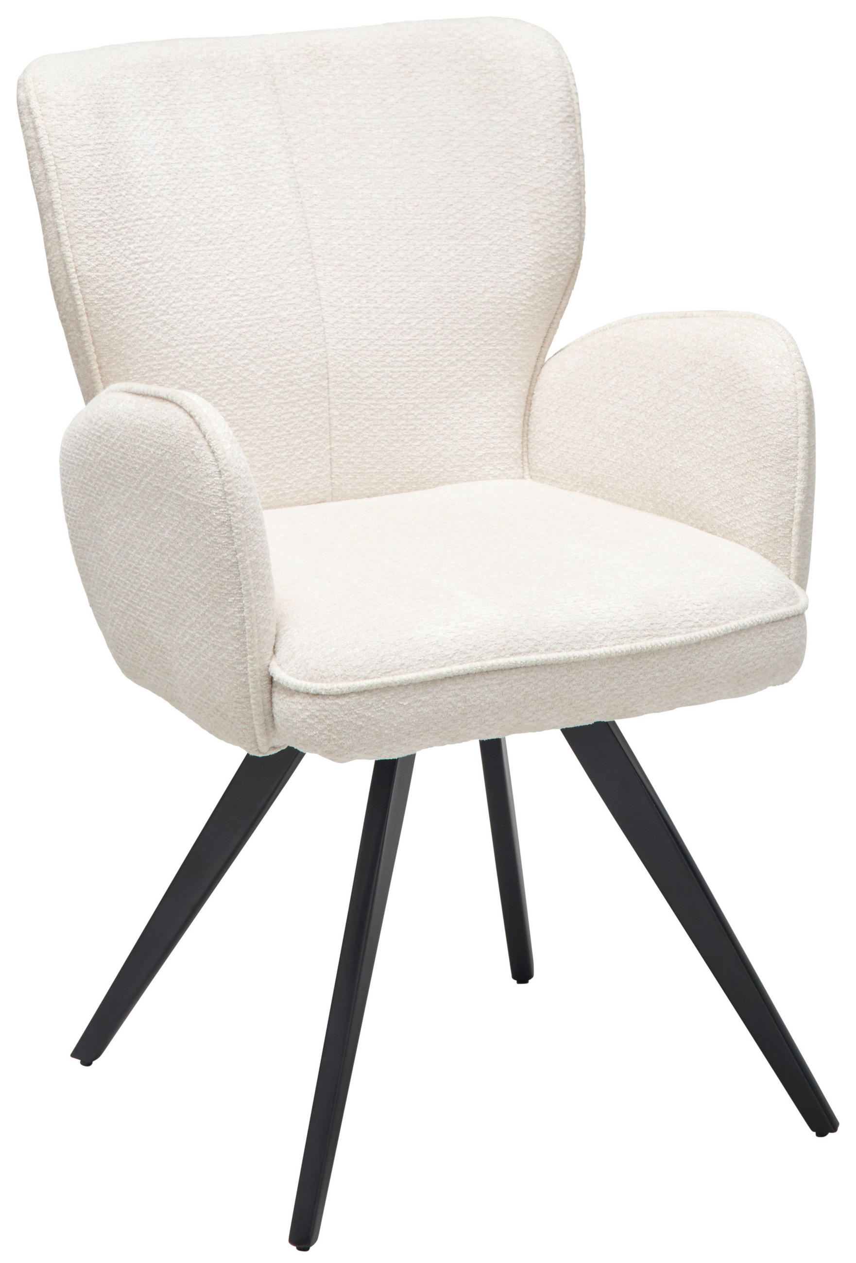Armlehnstuhl Kim Schwarz/beige Gepolstert
