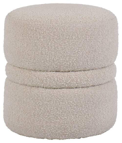 HOCKER Bouclé Creme  - Creme, Trend, Textil (43/47/43cm) - Xora