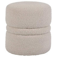 HOCKER Bouclé Creme  - Creme, Trend, Textil (43/47/43cm) - Xora