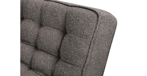 SITZBANK 183/90/79 cm Webstoff Grau Eiche vollmassiv  - Eichefarben/Grau, Design, Holz/Textil (183/90/79cm) - Linea Natura