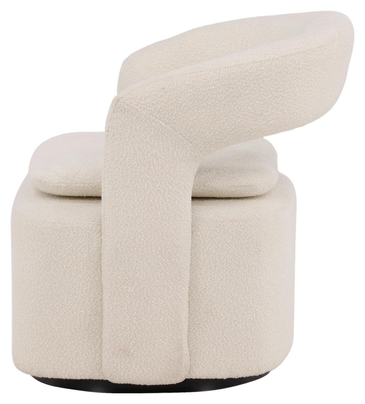 SESSEL in Bouclé Weiß  - Weiß, Design, Textil/Metall (69/75/72cm) - Livetastic
